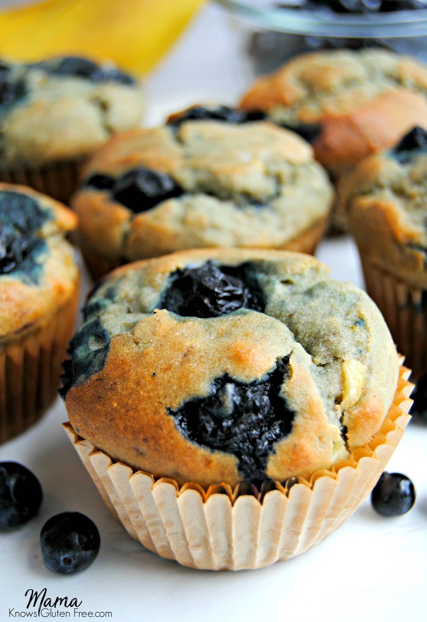 Easy GlutenFree Blueberry Banana Muffins {DairyFree and