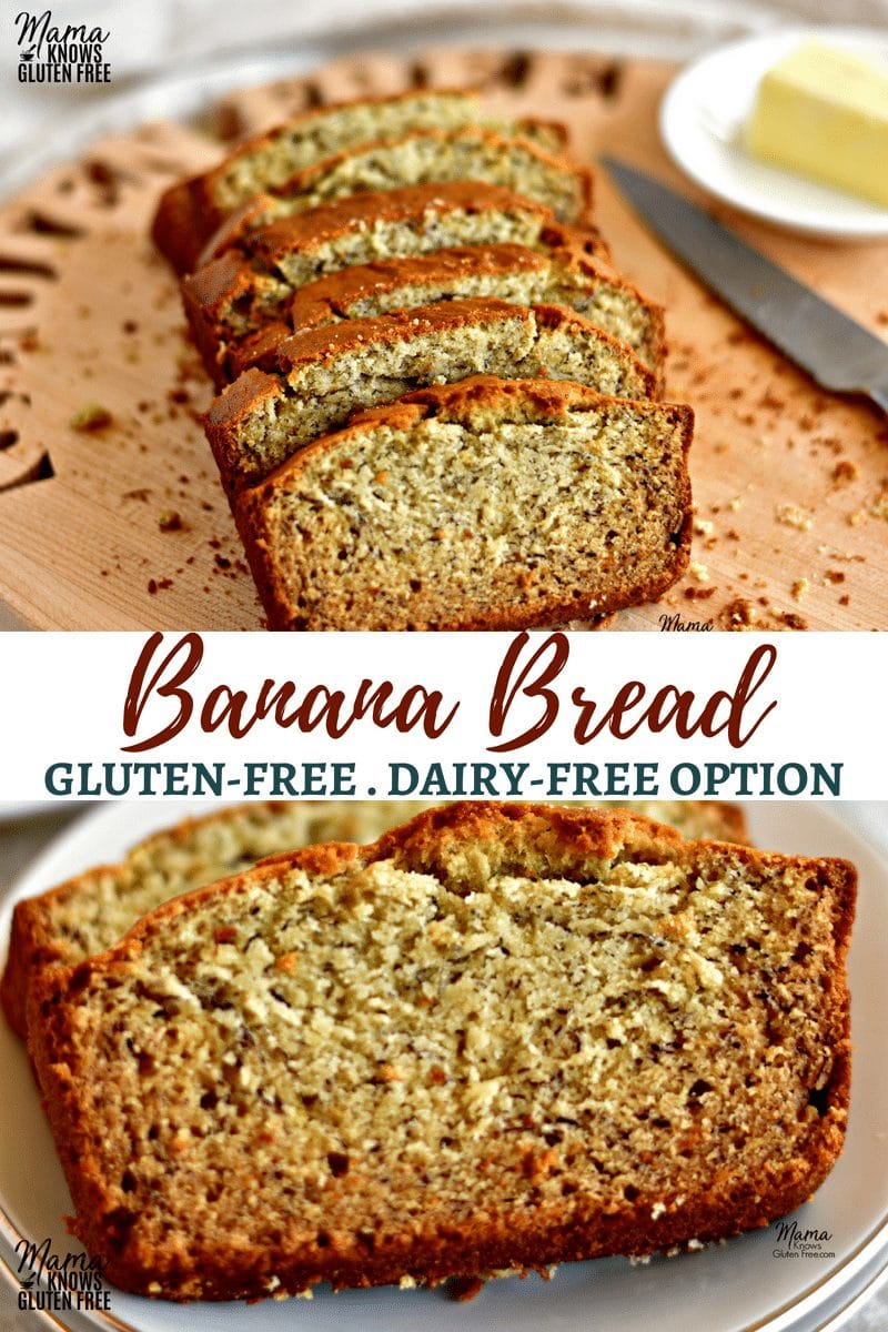 easy gluten-free banana bread Pinterest pin