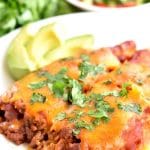 gluten-free beef and cheese enchiladas