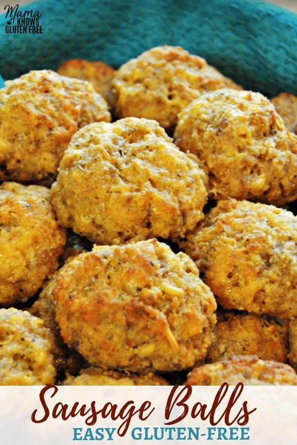 gluten-free sausage balls Pinterest pin