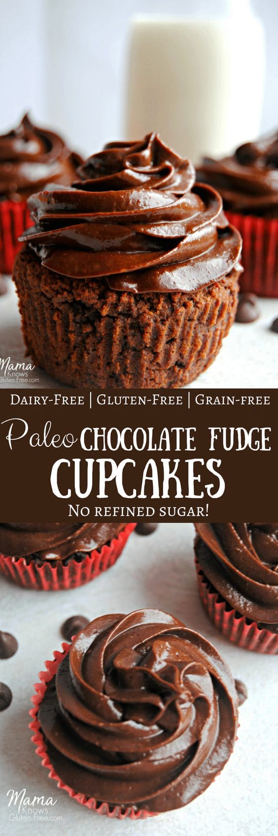 Paleo Chocolate Fudge Cupcaes