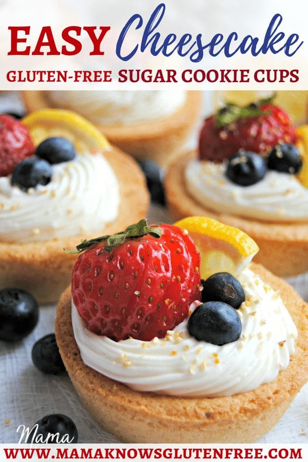 Gluten-Free Cheesecake Sugar Cookie Cups