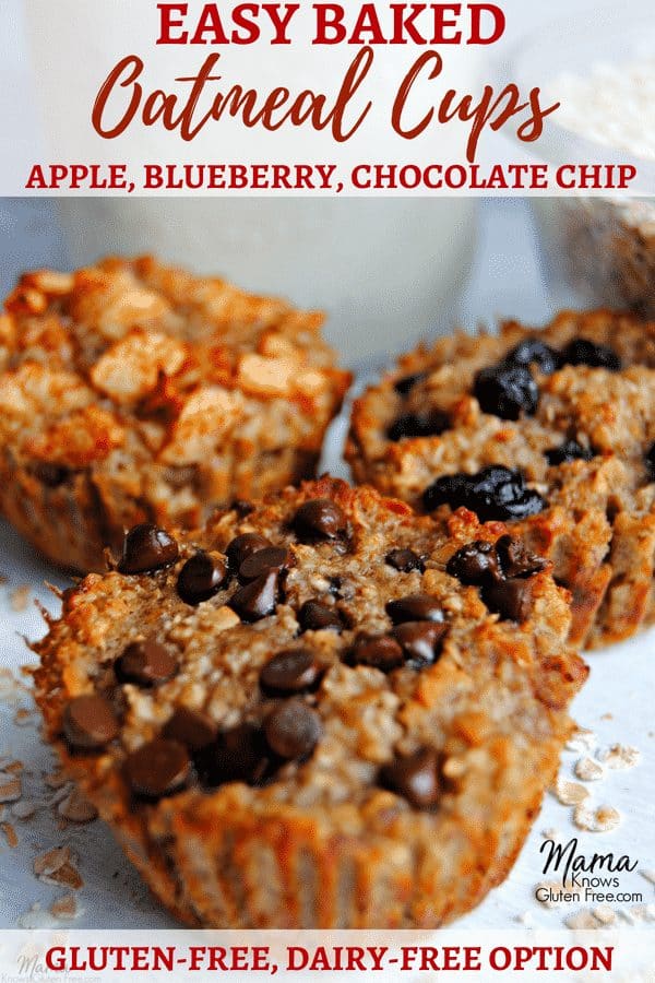 gluten-free baked oatmeal cups three ways