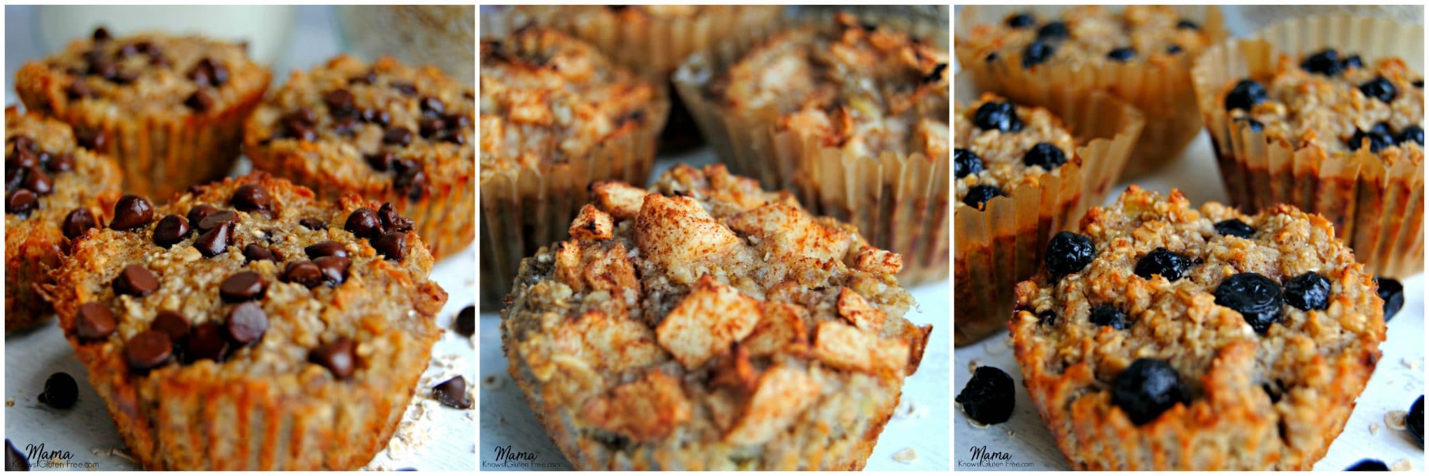 gluten-free baked oatmeal cups three ways