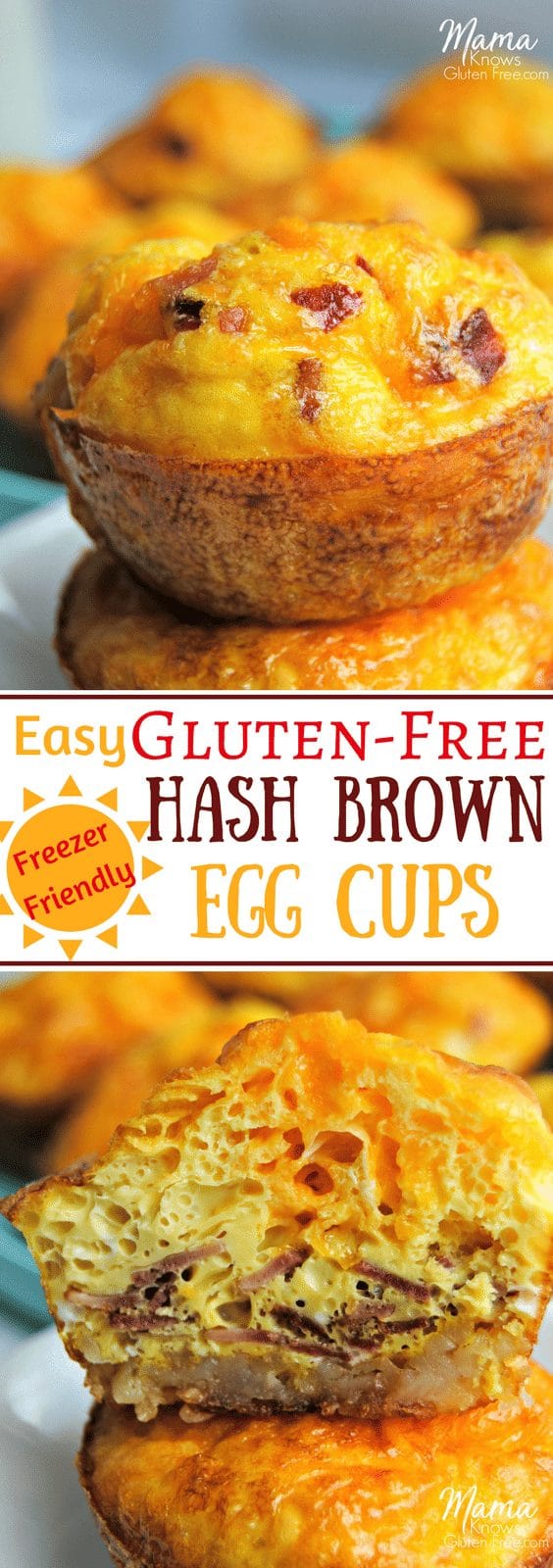 gluten-free hash brown egg cups Pinterest pin