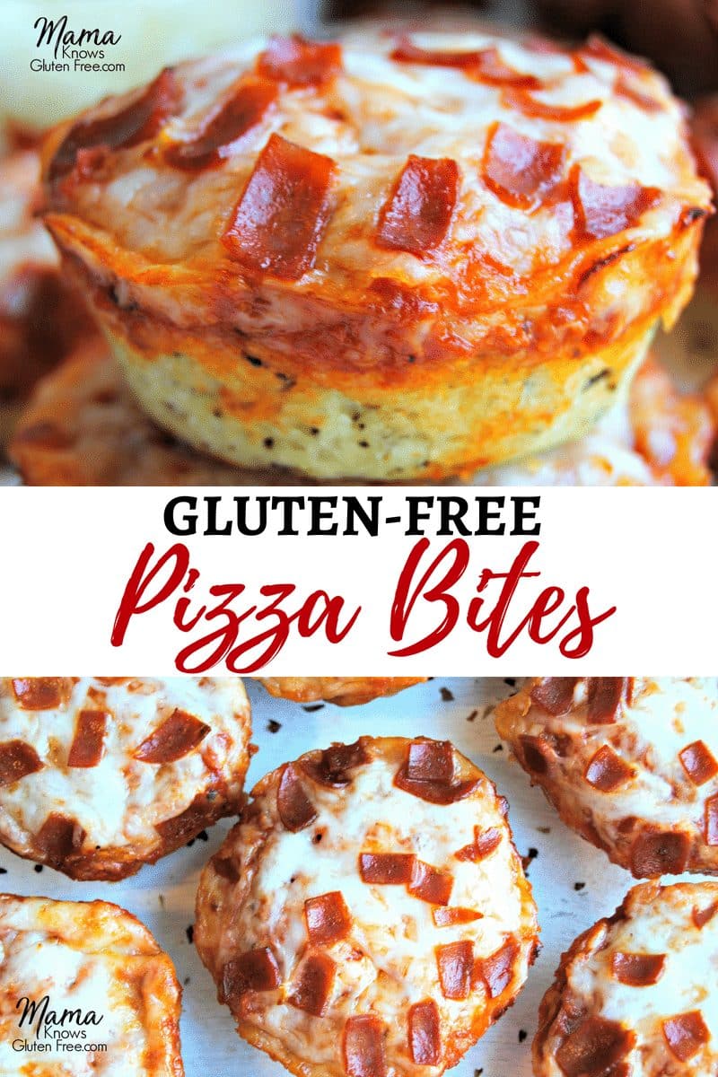 gluten-free pizza bites Pinterest pin