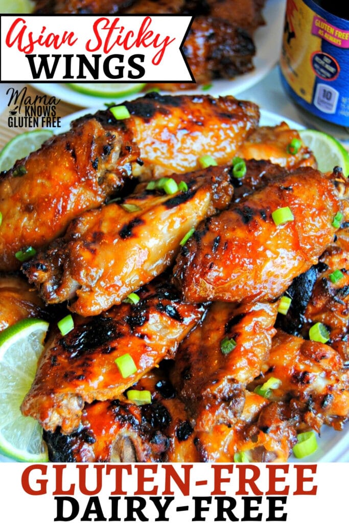 gluten-free asian sticky wings Pinterest pin 2