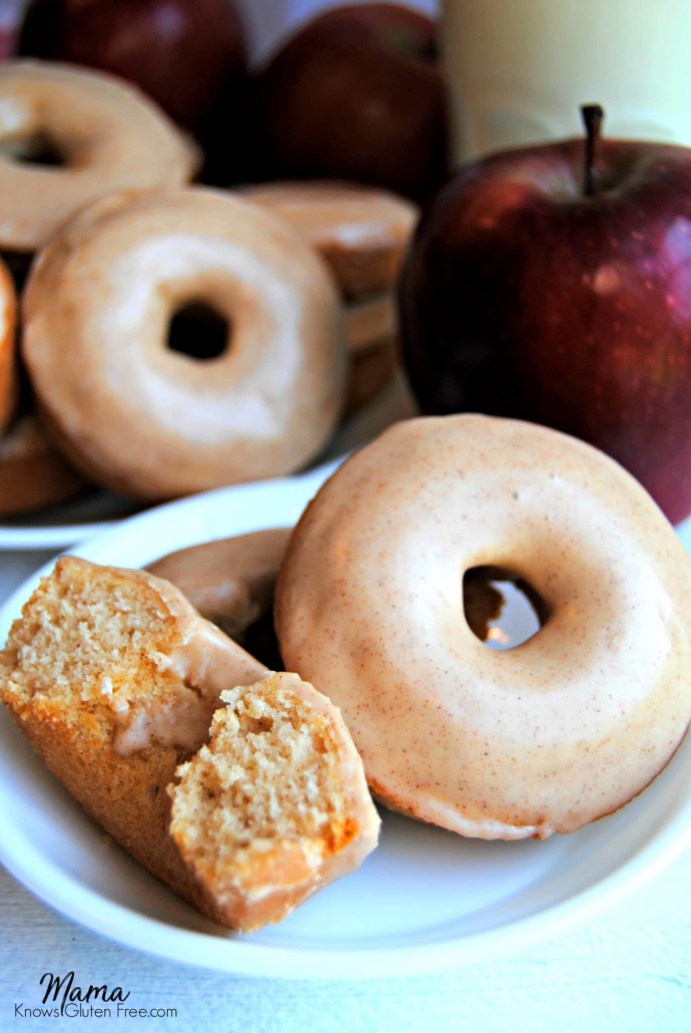gluten-free baked apple cinnamon donuts