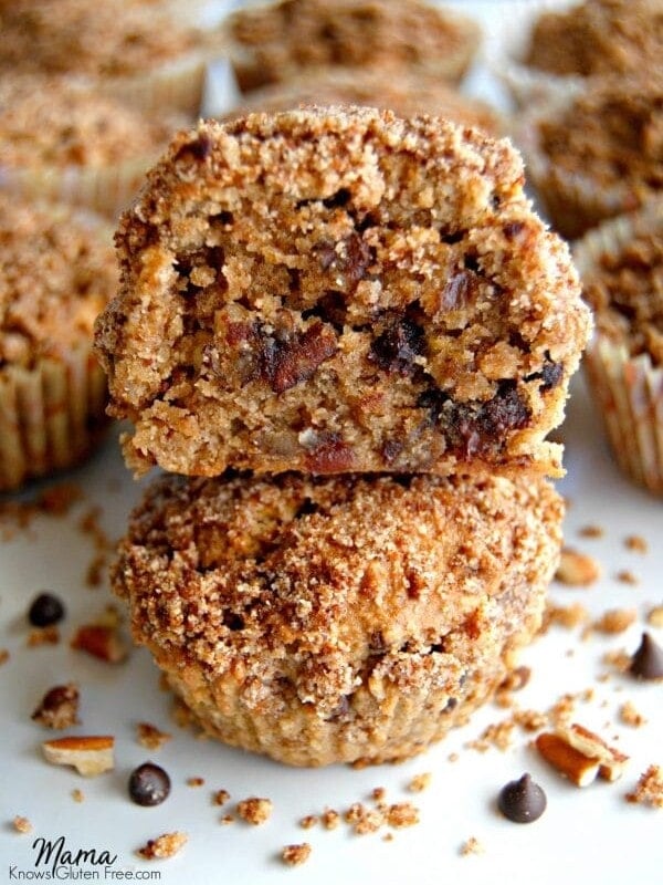 Paleo Chocolate Chip Pecan Pie Muffins