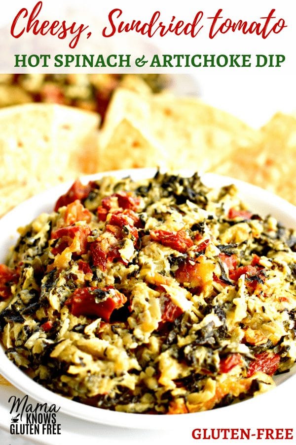 gluten-free hot spinach dip