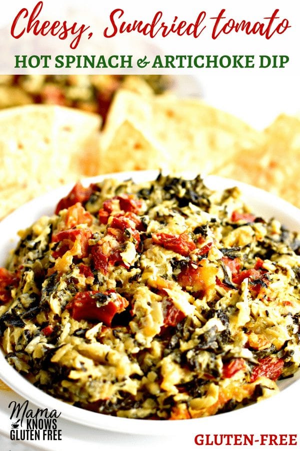 gluten-free hot spinach dip