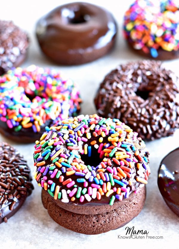 gluten-free baked chocolate donuts