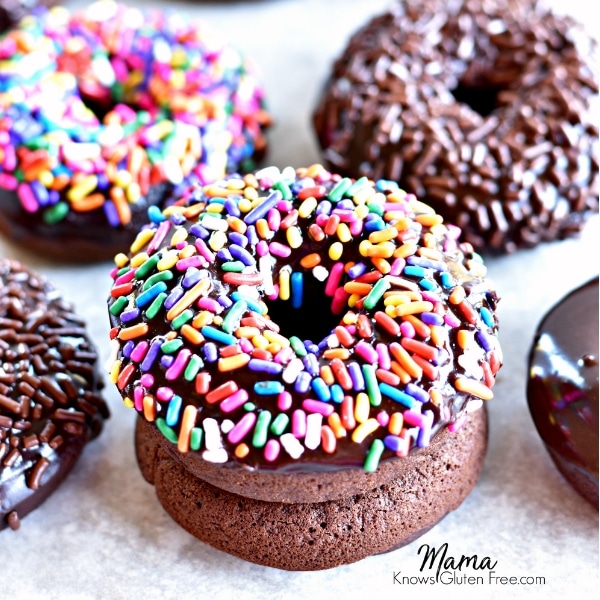 chocolate glazed cake donut