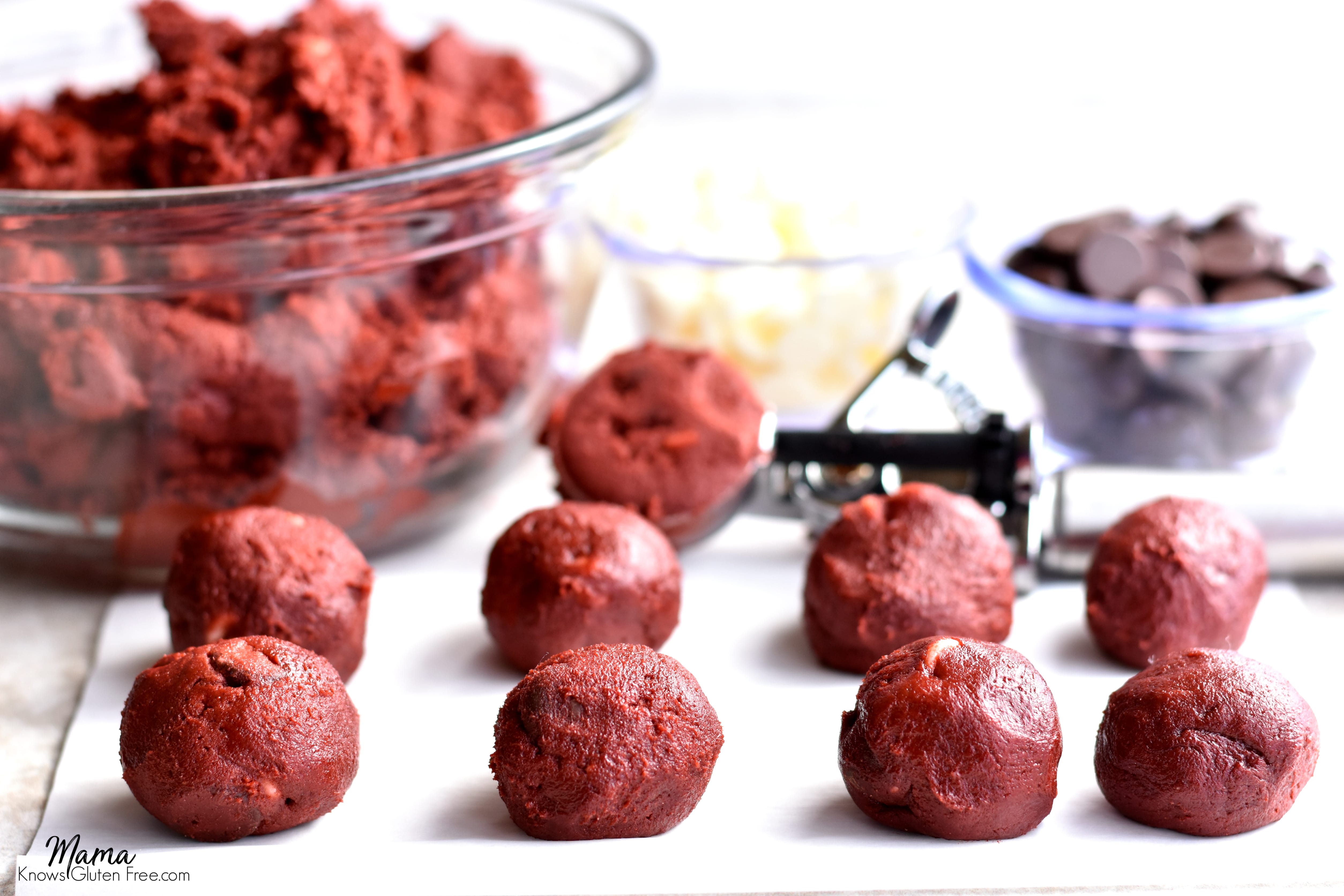 gluten-free red velvet cookie balls