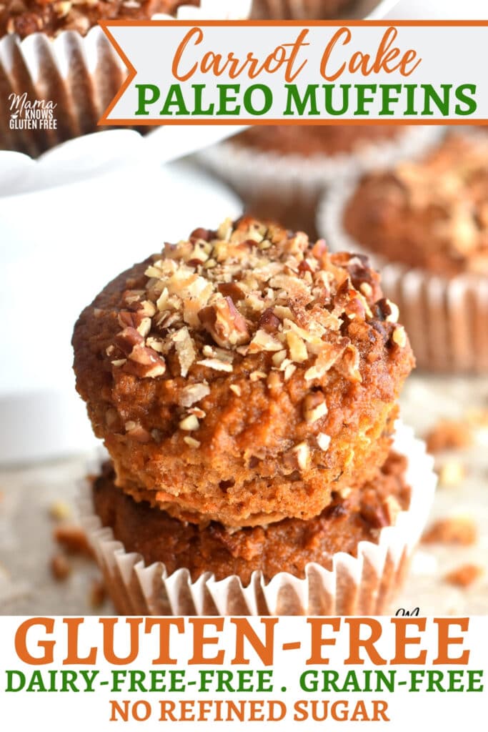 Paleo carrot cake muffins Pinterest pin3