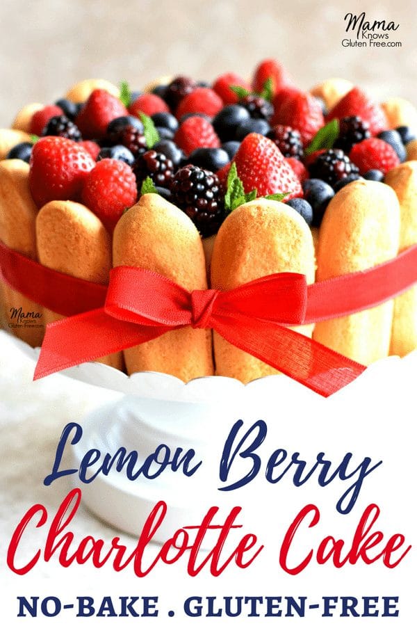 Lemon Berry Charlotte Cake Pinterest Pin