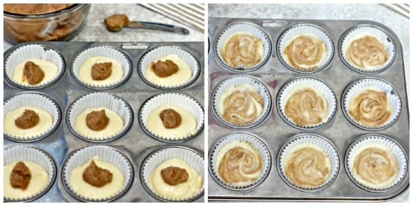 cinnamon roll muffins baking steps