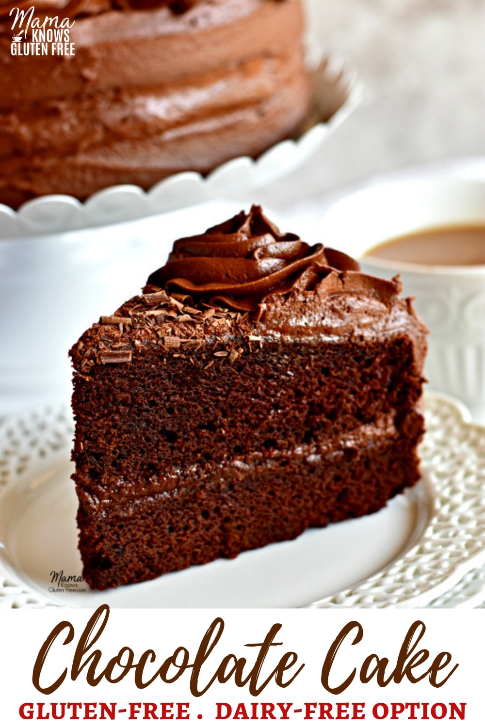 gluten-free chocolate cake Pinterest pin 4