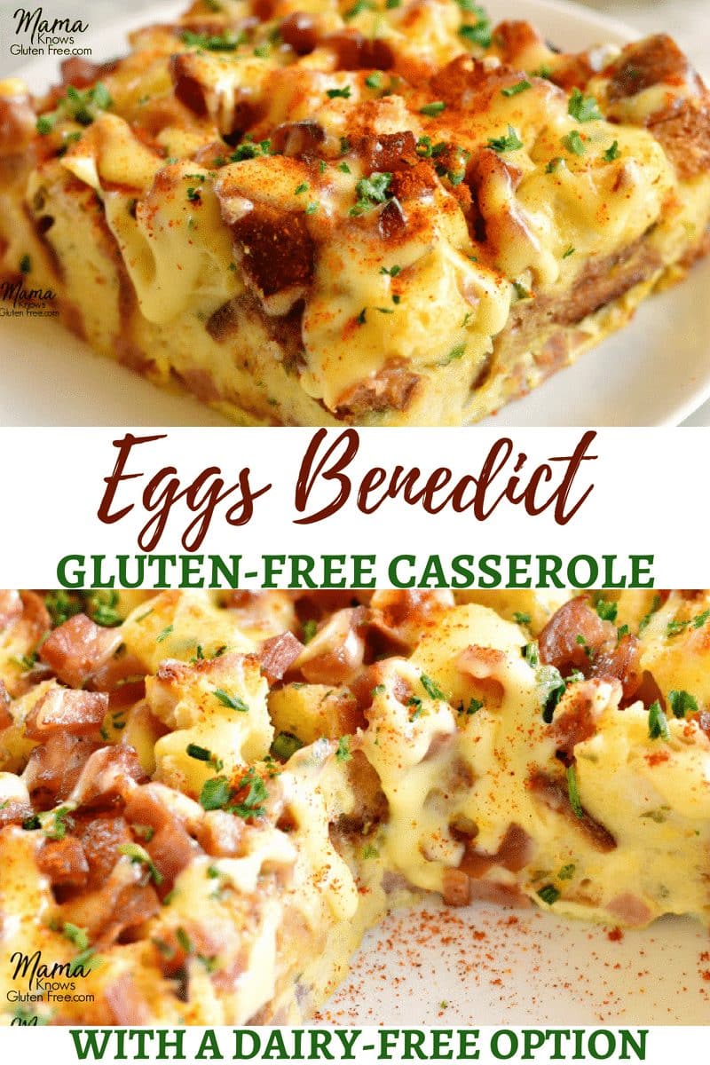 Gluten-Free Eggs Benedict Casserole Pinterest pin