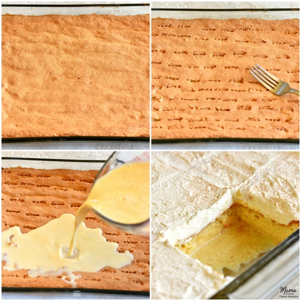 Gluten-Free Tres Leches Cake recipe steps 9-12 photo collage