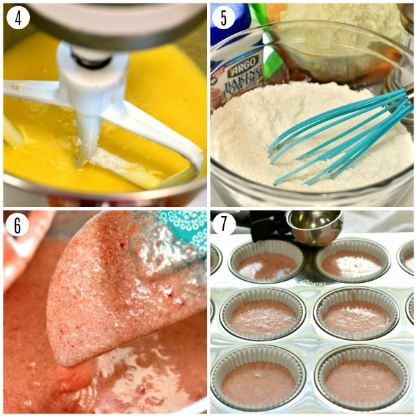 gluten-free strawberry cupcakes recipe steps 4-7