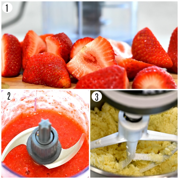 gluten-free strawberry cupcakes recipe steps 1-3