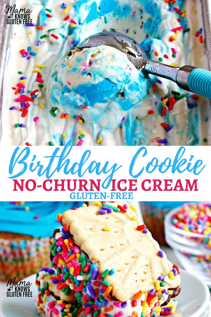 Birthday Cookie No-Churn Ice Cream