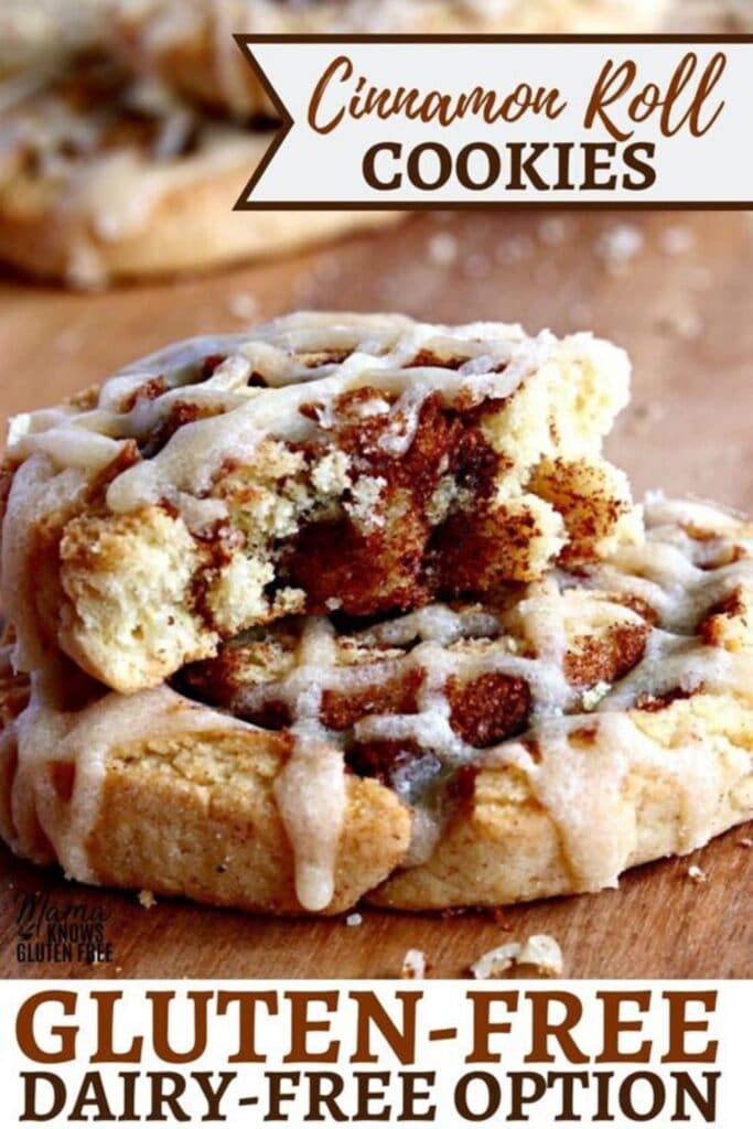 gluten-free cinnamon roll cookies Pinterest pin 1C