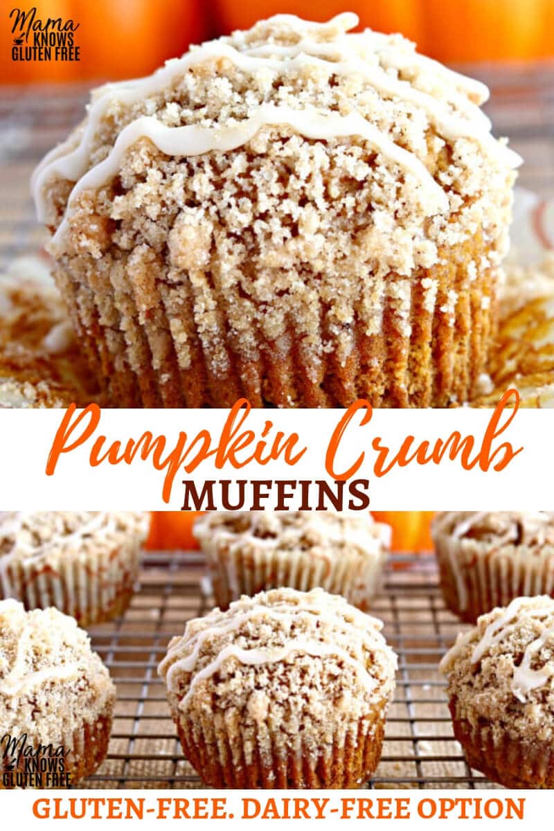 gluten-free pumpkin crumb muffins Pinterest pin