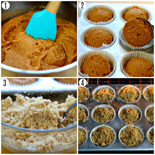 gluten-free pumpkin muffins recipe steps 1-4