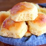 a basket of gluten-free dinner roll