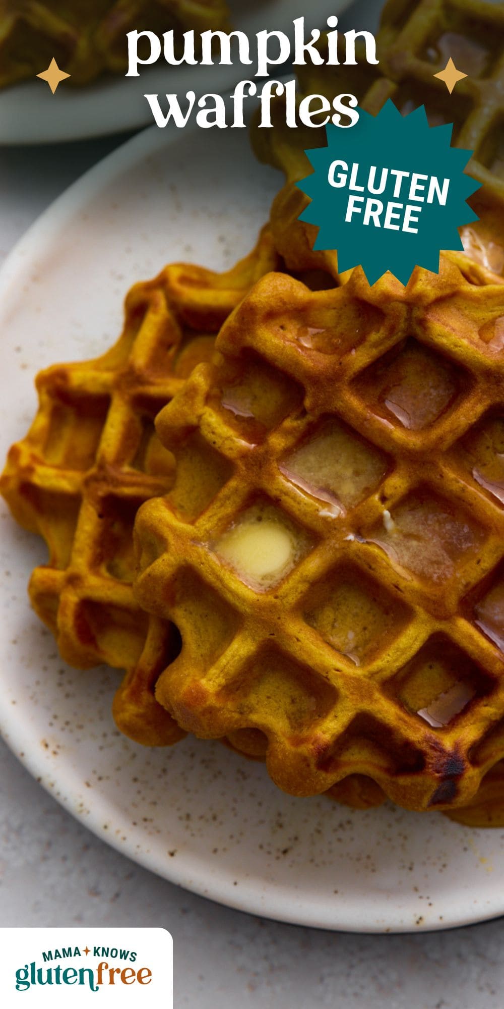 gluten free pumpkin waffles pin image