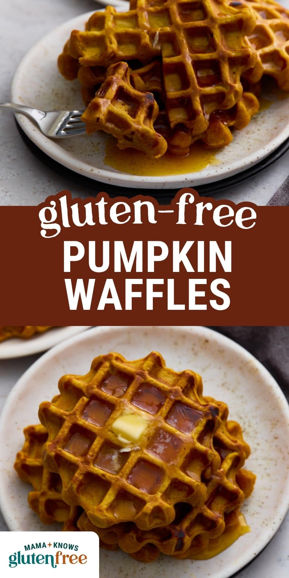 gluten free pumpkin waffles pin image