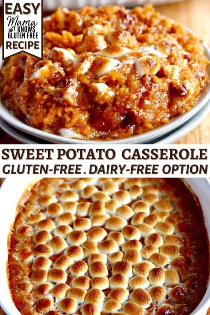 gluten-free sweet potato casserole Pinterest pin