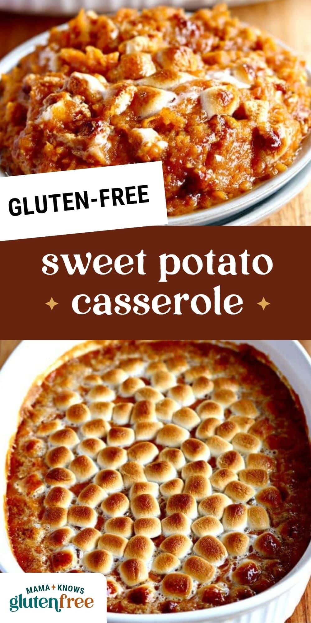 sweet potato casserole pin image