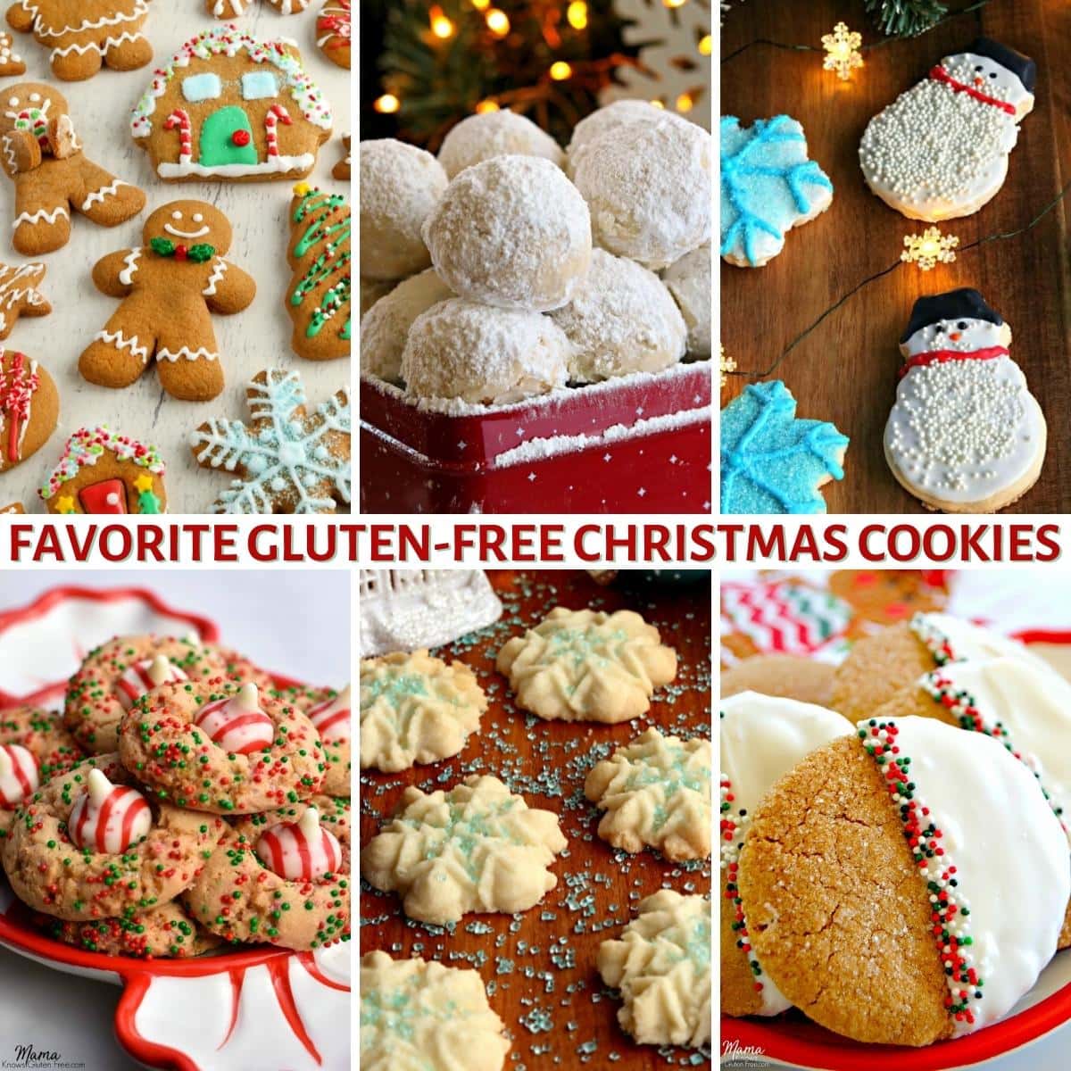 gluten-free Christmas cookie recipes photo collage