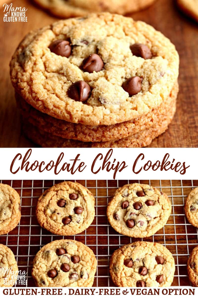 gluten-free chocolate chip cookies Pinterest pin