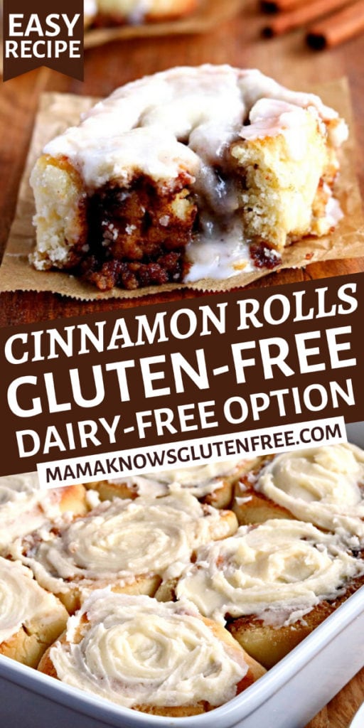 gluten-free cinnamon rolls Pinterest pin 2n