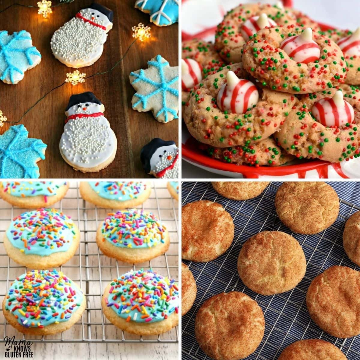 gluten-free sugar cookie recipes collage