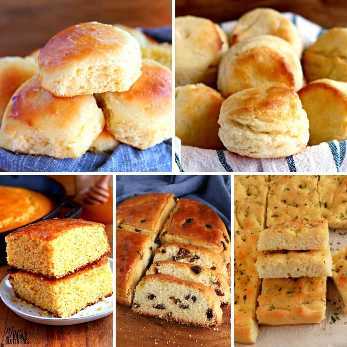 gluten-free East bread recipes photo collage