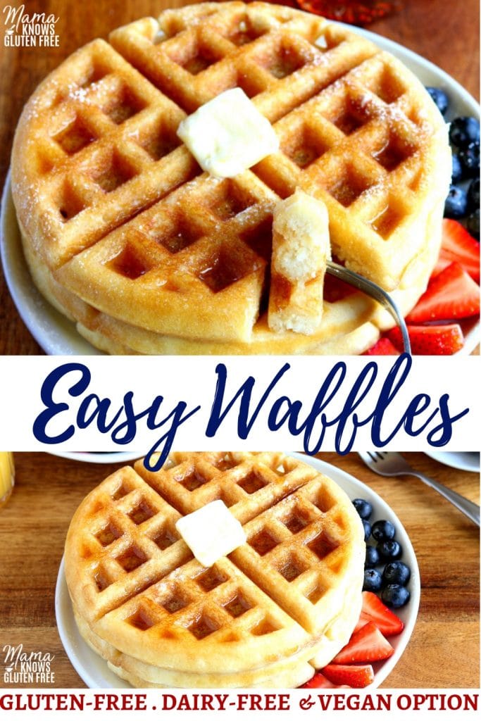 gluten-free waffles Pinterest pin 2