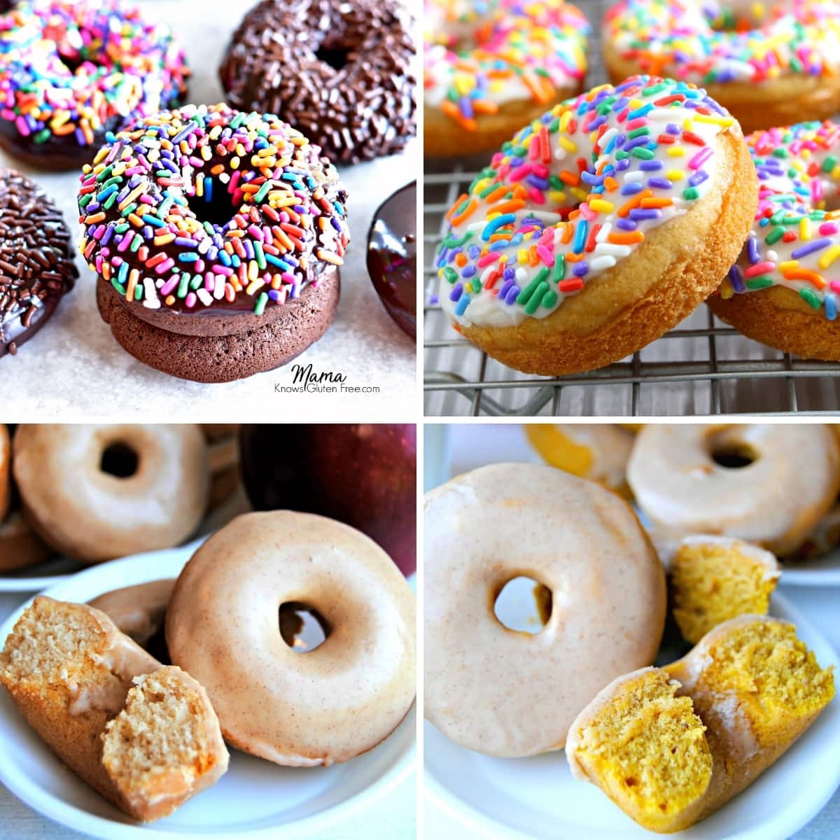 gluten-free donut recipes photo collage
