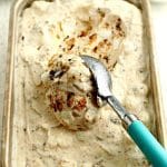pan of gluten-free s'mores ice cream with ice cream scoop