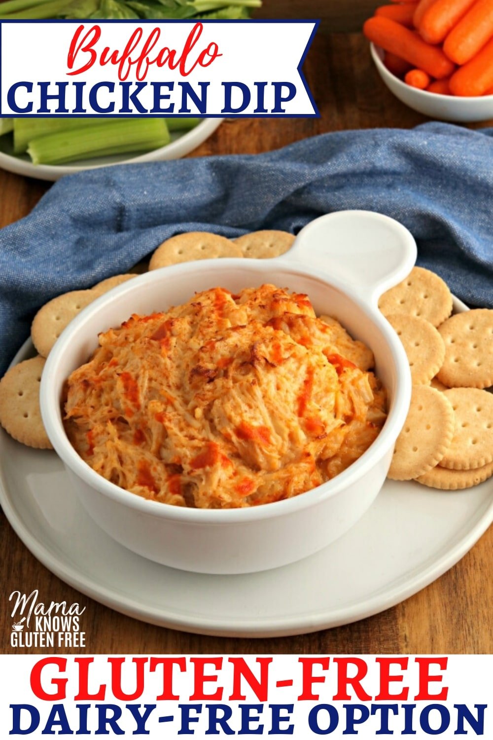 gluten-free buffalo chicken dip Pinterest pin 2