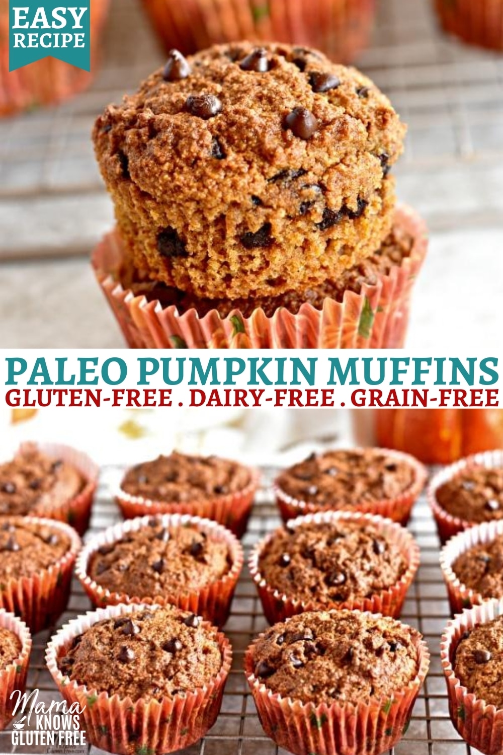 Paleo pumpkin muffins Pinterest pin 2b