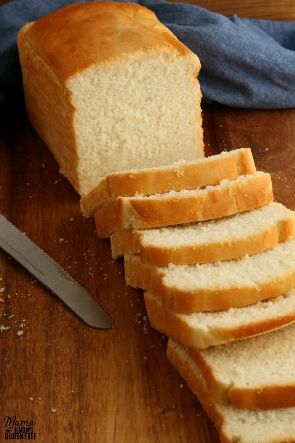 loaf of gluten-free bread sliced