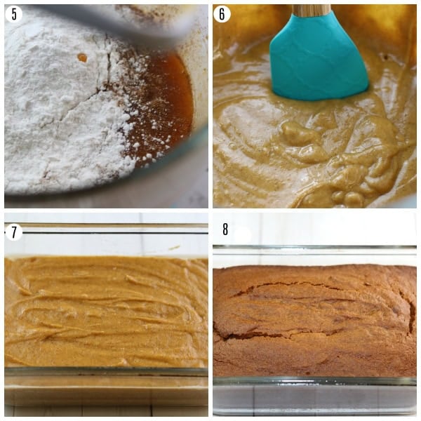 gluten-free pumpkin bread recipe steps 5-8