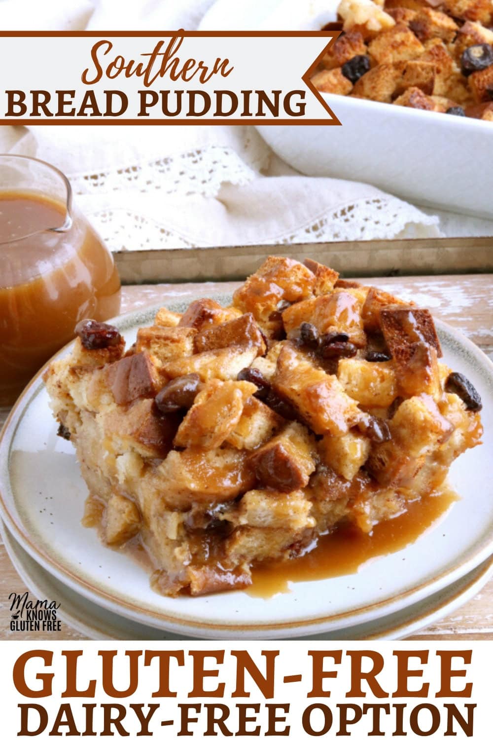 gluten-free bread pudding Pinterest pin 2