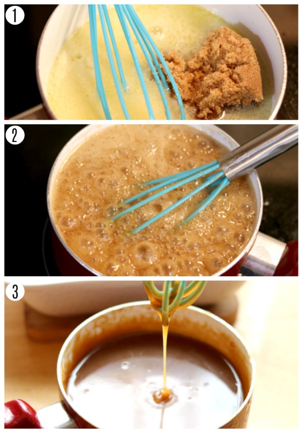 caramel sauce recipes steps photo collage