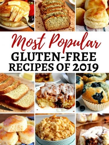 photo collage of most popular gluten-free recipes of 2019